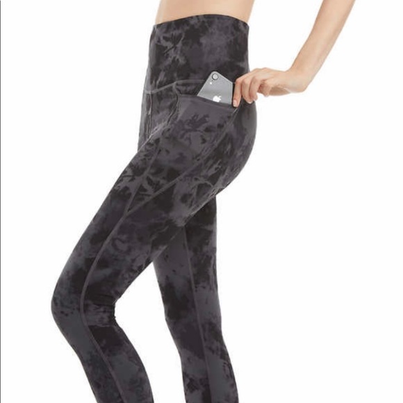 Danskin Ladies' High Rise Tight with Pockets, Gray (L, XL) - Picture 4 of 4